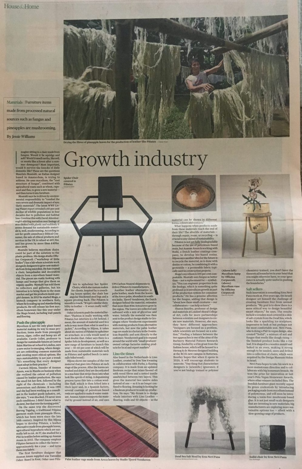 Growth Industry @Financial Times (UK) – Article